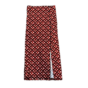 Ann Taylor LOFT Small Black Red Floral Maxi Skirt